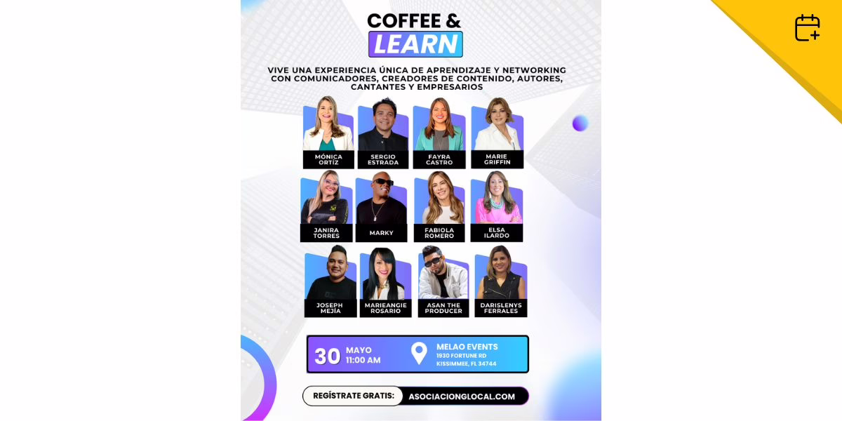 La Asociación Glocal presenta la tercera edición del Coffee & Learn en Florida Central